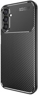 Szilikon telefonvédő (közepesen ütésálló, légpárnás sarok, karbon minta) FEKETE Samsung Galaxy A14