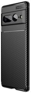 Szilikon telefonvédő (közepesen ütésálló, légpárnás sarok, karbon minta) FEKETE Google Pixel 7 Pro
