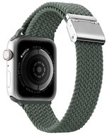 DUX DUCIS pótszíj (egyedi méret, textil, állítható) ZÖLD Apple Watch Series 1,2,3,4,5,6,7,8,SE