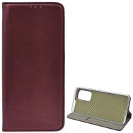 Tok álló, bőr hatású (FLIP, oldalra nyíló, asztali tartó funkció) BURGUNDY - Samsung Galaxy A53 (SM-A536) 5G