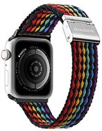 DUX DUCIS pótszíj (egyedi méret, textil, csíkos minta, állítható) SZÍNES - Apple Watch Series