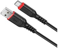 HOCO X59 adatkábel és töltő (USB - Type-C, 3A, gyorstöltés támogatás, 100cm) FEKETE