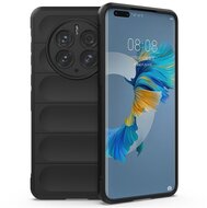 Szilikon telefonvédő (közepesen ütésálló, kamera védelem, 3D minta) FEKETE Huawei Mate 50 Pro