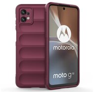 Szilikon telefonvédő (közepesen ütésálló, kamera védelem, 3D minta) BORDÓ Motorola Moto G32 (XT2235)