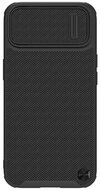 NILLKIN TEXTURED S műanyag telefonvédő (szilikon keret, 3D minta, kamera védelem, Magsafe rögzítésű) FEKETE - Apple iPhone 14 Plus