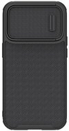 NILLKIN TEXTURED S műanyag telefonvédő (szilikon keret, 3D minta, kamera védelem, Magsafe rögzítésű) FEKETE - Apple iPhone 14 Pro