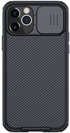 NILLKIN CAMSHIELD PRO műanyag telefonvédő (szilikon keret, közepesen ütésálló, kamera védelem, csíkos minta) FEKETE Apple iPhone 12 Apple iPhone 12 Pro
