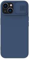 NILLKIN CAMSHIELD SILKY MAGNETIC szilikon telefonvédő (mágneses, plüss belső, kamera védelem, környezetbarát) SÖTÉTKÉK - Apple iPhone 14 Plus