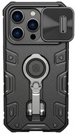 NILLKIN CAMSHIELD ARMOR PRO MAGNETIC defender műanyag telefonvédő (közepesen ütésálló, Magsafe rögzítésű) FEKETE - Apple iPhone 14 Pro Max