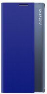 Tok álló, textil hatású (aktív FLIP, oldalra nyíló, asztali tartó funkció, Smart View Cover) SÖTÉTKÉK Samsung Galaxy A54 5G (SM-A546)