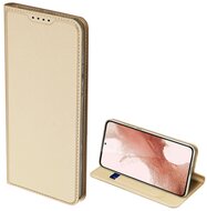 DUX DUCIS SKIN PRO tok álló, bőr hatású (FLIP, oldalra nyíló, bankkártya tartó, asztali tartó funkció) ARANY - Samsung Galaxy S23 Plus