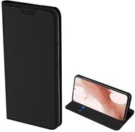 DUX DUCIS SKIN PRO tok álló, bőr hatású (FLIP, oldalra nyíló, bankkártya tartó, asztali tartó funkció) FEKETE - Samsung Galaxy S23