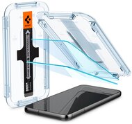 SPIGEN EZ FIT képernyővédő üveg 2db (2.5D, tokbarát, ultravékony, 0.2mm, 9H + segédkeret) ÁTLÁTSZÓ - Samsung Galaxy S23