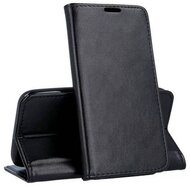 Tok álló, bőr hatású (FLIP, oldalra nyíló, asztali tartó funkció) FEKETE - Samsung Galaxy A14