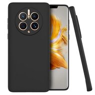 Szilikon telefonvédő (matt) FEKETE - Huawei Mate 50 Pro