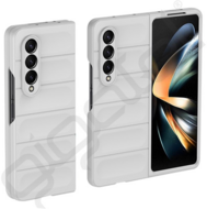 Szilikon telefonvédő (közepesen ütésálló, kamera védelem, 3D minta) FEHÉR Samsung Galaxy Z Fold3 5G (SM-F926)