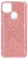 Szilikon telefonvédő (műanyag belső, csillogó hátlap) RÓZSASZÍN - Xiaomi Redmi 9C