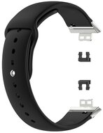 Pótszíj (egyedi méret, szilikon) FEKETE - Huawei Watch Fit
