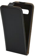 Tok álló, bőr hatású (FLIP, lefelé nyíló, szilikon tartó) FEKETE - Samsung Galaxy S10 Plus