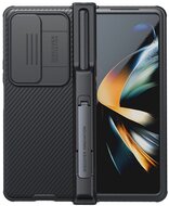 NILLKIN CAMSHIELD PRO MAGNETIC műanyag telefonvédő (közepesen ütésálló, kamera védelem, fémlemez, csíkos) FEKETE Samsung Galaxy Z Fold 4 (SM-F936)