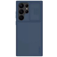 NILLKIN CAMSHIELD SILKY szilikon telefonvédő (matt, mikrofiber plüss belső, kamera védelem, környezetbarát) SÖTÉTKÉK Samsung Galaxy S23 Ultra (SM-S918)