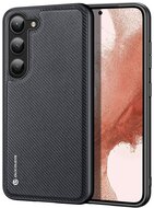 DUX DUCIS FINO szilikon telefonvédő (műanyag belső, közepesen ütésálló, rács minta) FEKETE Samsung Galaxy S23 Plus (SM-S916)