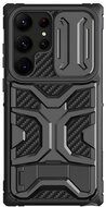 NILLKIN ADVENTURER defender szilikon telefonvédő (közepesen ütésálló, szilikon keret, kamera védelem) FEKETE - Samsung Galaxy S23 Ultra