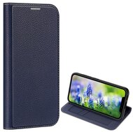 DUX DUCIS SKIN X2 tok álló, bőr hatású (FLIP, közepesen ütésálló, oldalra nyíló, asztali tartó, prémium) SÖTÉTKÉK - Samsung Galaxy S23 Plus