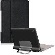 Tok álló, bőr hatású (FLIP, oldalra nyíló, asztali tartó funkció, kitámasztó) FEKETE - Lenovo Yoga Tab 11
