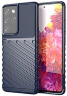 Szilikon telefonvédő (közepesen ütésálló, csíkos, dombor minta) SÖTÉTKÉK Samsung Galaxy S23 Ultra (SM-S918)