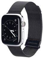 DUX DUCIS pótszíj (egyedi méret, alumínium, milánói, mágneses zár) FEKETE Apple Watch Series 2,3,4,5,6,7,SE