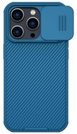 NILLKIN CAMSHIELD PRO MAGNETIC műanyag telefonvédő (közepesen ütésálló, kamera védelem, fémlemez, csíkos) SÖTÉTKÉK Apple iPhone 14 Pro Max