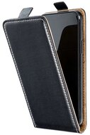 Tok álló, bőr hatású (FLIP, lefelé nyíló, szilikon tartó) FEKETE - Apple iPhone 14 Pro Max