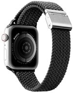 DUX DUCIS pótszíj (egyedi méret, textil, állítható) FEKETE Apple Watch Series 1,2,3,4,5,6,7,8,SE,Ultra