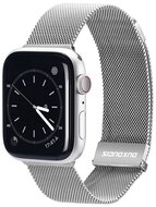 DUX DUCIS pótszíj (egyedi méret, alumínium, milánói, mágneses zár) EZÜST Apple Watch Series 2,3,4,5,6,7,SE