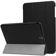 Tok álló, bőr hatású (FLIP, oldalra nyíló, TRIFOLD asztali tartó funkció) FEKETE - Samsung Galaxy Tab S3