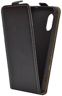 Tok álló, bőr hatású (FLIP, lefelé nyíló, szilikon tartó) FEKETE - Samsung Galaxy Xcover 5 (SM-G525F)