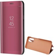 Tok álló (aktív FLIP, oldalra nyíló, asztali tartó funkció, tükrös felület, Mirror View Case) ROZÉARANY - Samsung Galaxy A32 5G (SM-A326)