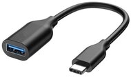 Adapter kábel (USB aljzat - Type-C, OTG) FEKETE