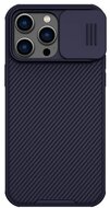 NILLKIN CAMSHIELD PRO MAGNETIC műanyag telefonvédő (közepesen ütésálló, kamera védelem, fémlemez, csíkos) SÖTÉTLILA Apple iPhone 14 Pro