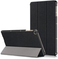 Tok álló, bőr hatású (aktív FLIP, oldalra nyíló, TRIFOLD asztali tartó funkció) FEKETE - Huawei MatePad T10