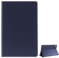 Tok álló, bőr hatású (FLIP, oldalra nyíló, asztali tartó funkció, prémium) SÖTÉTKÉK - Samsung Galaxy Tab A7