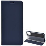 Tok álló, bőr hatású (FLIP, oldalra nyíló, asztali tartó funkció) SÖTÉTKÉK - Samsung Galaxy A31 (SM-A315F)