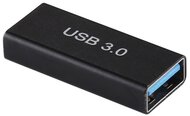 Adapter (USB 3.0 aljzat - USB 3.0 aljzat, pendrive csatlakoztatásához, OTG) FEKETE