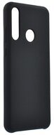Szilikon telefonvédő (matt, mikrofiber plüss karcolásmentesítő belső, prémium) FEKETE - Huawei Y6p