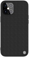 NILLKIN TEXTURED műanyag telefonvédő (érdes felület, közepesen ütésálló, szilikon keret, 3D minta) FEKETE Apple iPhone 12 Pro Max