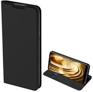 DUX DUCIS SKIN PRO tok álló, bőr hatású (FLIP, oldalra nyíló, bankkártya tartó, asztali tartó funkció) FEKETE Samsung Galaxy M01 (SM-M015F)