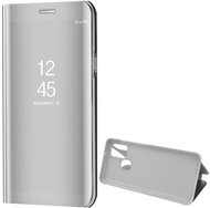 Tok álló (aktív FLIP, oldalra nyíló, asztali tartó funkció, tükrös felület, Mirror View Case) EZÜST Samsung Galaxy A21s (SM-A217F)