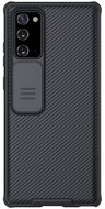NILLKIN CAMSHIELD PRO műanyag telefonvédő (szilikon keret, közepesen ütésálló, kamera védelem, csíkos minta) FEKETE Samsung Galaxy Note 20 (SM-N980F) Samsung Galaxy Note 20 5G (SM-N981F)