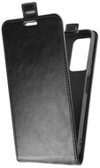 Tok álló, bőr hatású (FLIP, lefelé nyíló, szilikon tartó) FEKETE Honor X10 5G